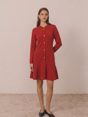 Santana Fabric Knit Dress | Vintage Holt Renfrew | Steve Fabrikant | Sz S